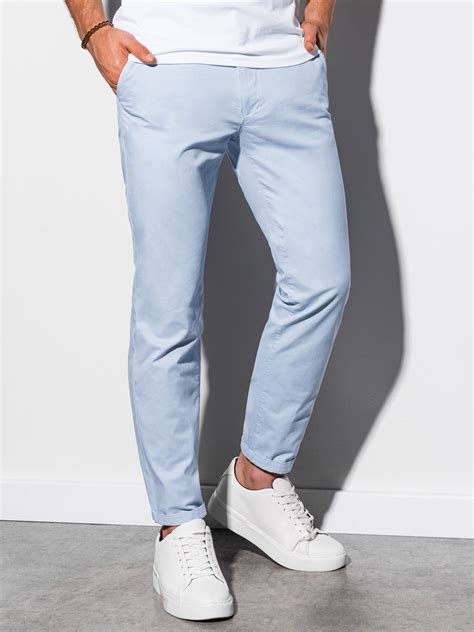 light blue chinos for men.